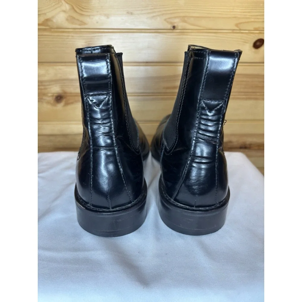 Cole‎ Haan Marshall Chelsea Boots Men's Size 8 Black Leather Pull-On Water Proof